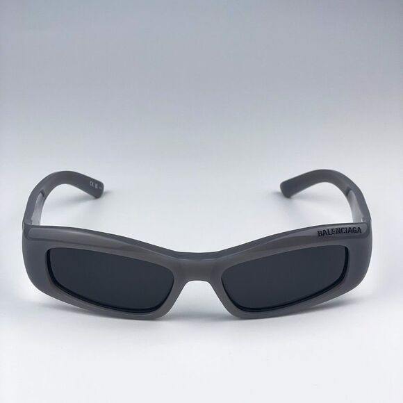Balenciaga BB0266S 003 Sunglasses Grey Rectangle Unisex - Picture 9 of 13
